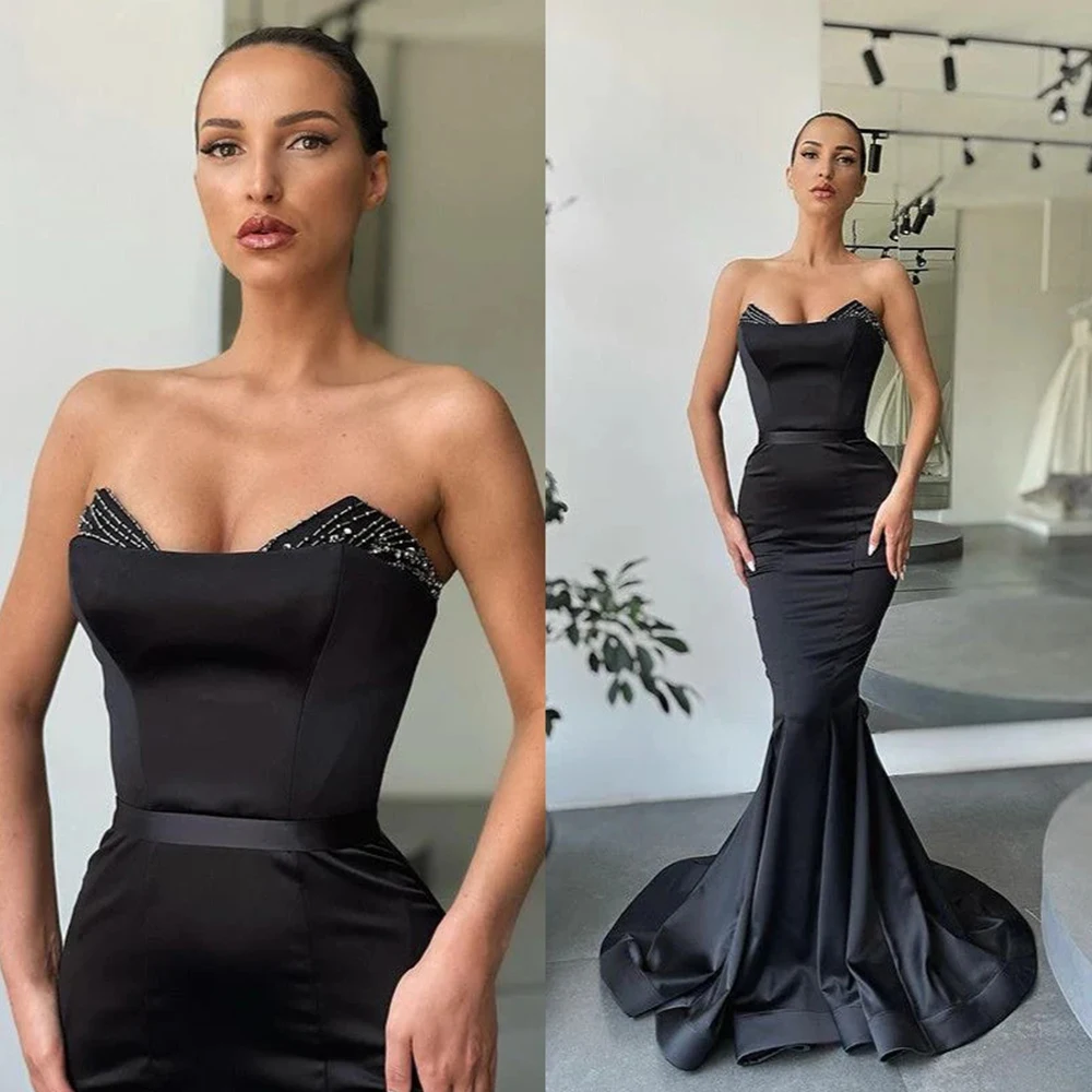 Robe de Soirée Sexy à Dos auxpour Femme, Tenue Longue, Couleur Unie, Froncée, Slim, 2023