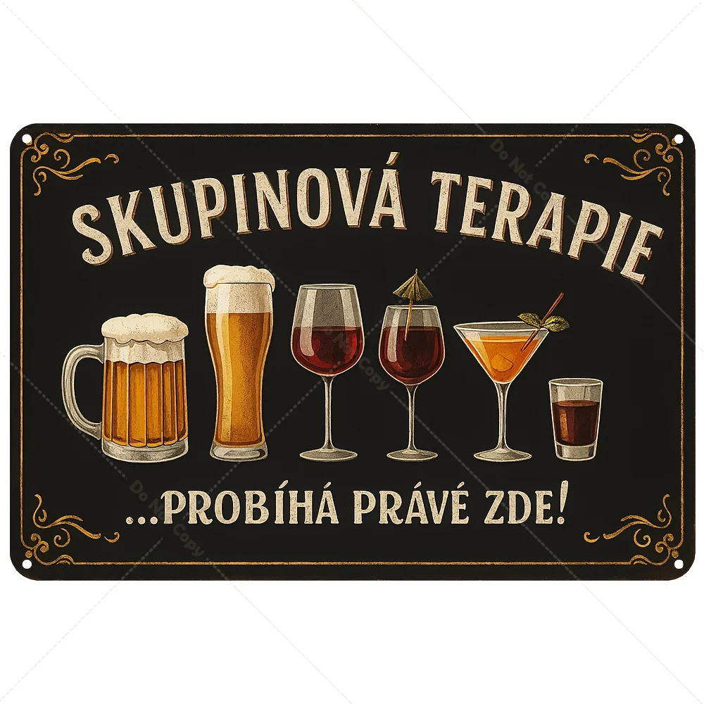 1 Czech Slogan Retro Painting |  Metal Hanging Painting | Nostalgic Style Wall Decoration | Suitable for Homes, Restaurants