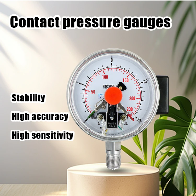 

Универсальный электрический контактный манометр из нержавеющей стали 60 бар, 1,6% газа, 380В, 30ВА для механического оборудования