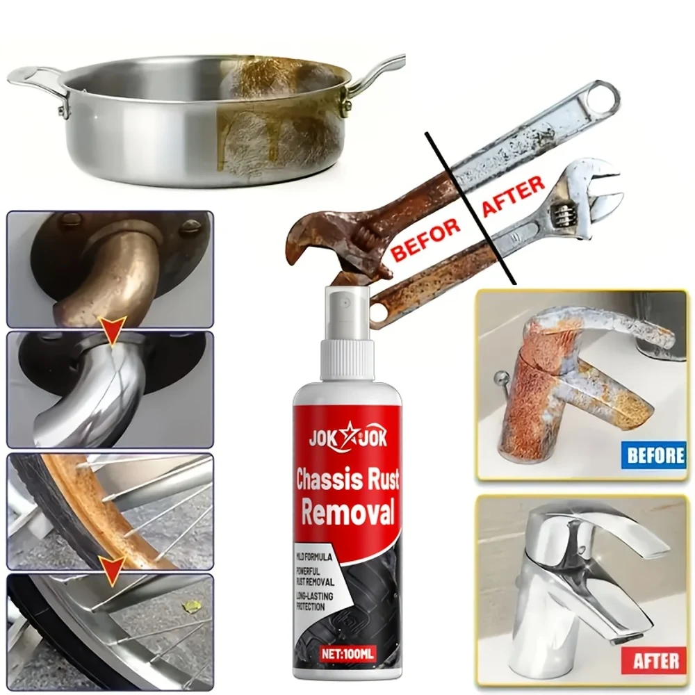بخاخ مزيل صدأ الهيكل 100 مل - حماية فعالة من التآكل، تذوب الصدأ، منظف أكسدة أنبوب العادم لجزء سفلي السيارة #1