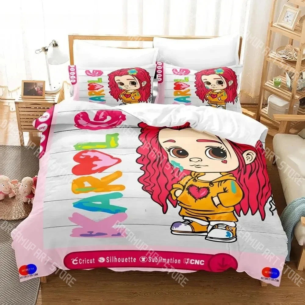 Fashion Karol G Singer Bedding Set Single Twin Full Queen King Size Bed Set Kids Bedroom Duvetcover Sets Bed Sheet Set