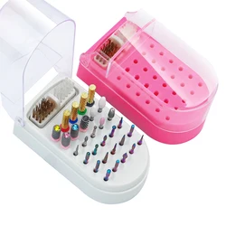 30 Holes Nail Art Drill Storage Box Professional Nail Artist Essentials Polish Holder Display Drill Bits Organizer Nail Stand