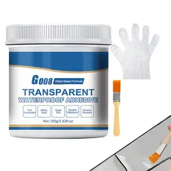 Transparent Waterproof Glue Wall Leak-proof Paint Floor Tile Ground Roof Waterproof Repair Invisible With Brush Transparent Glue