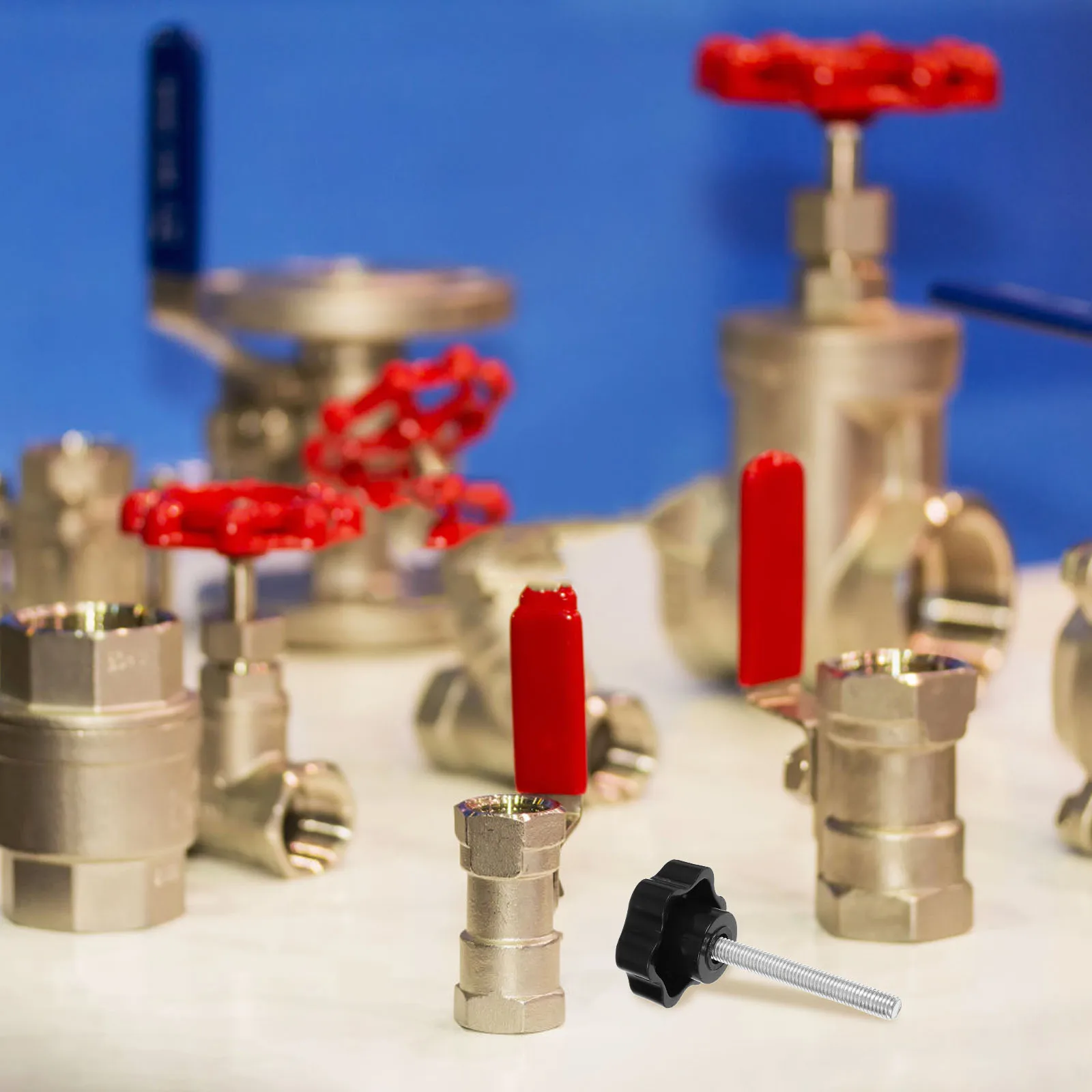 

4Pcs Hex Star Screw Plastic Head Thumb Adjustable Machine Handle Grip Knob Clamping Star Knobs Thread for Machinery Equipment