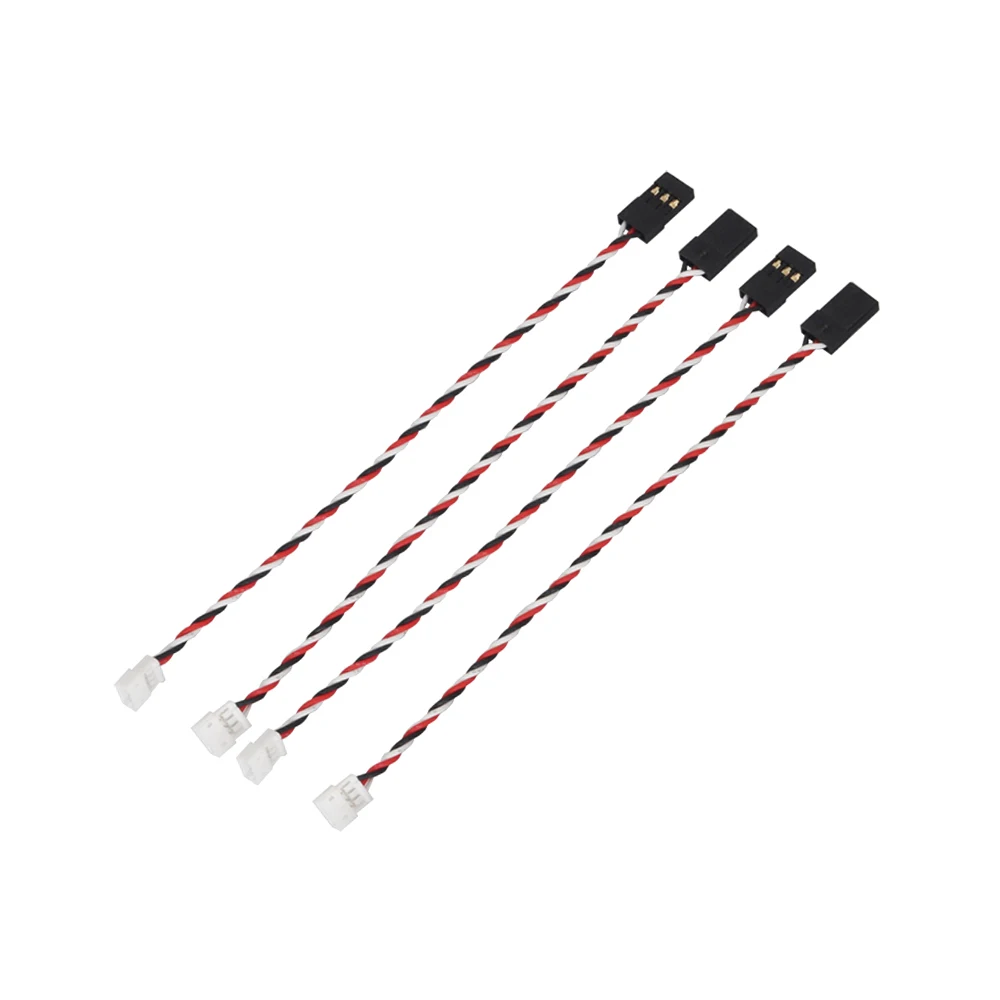 4PCS JST 1.5mm 3Pins Male to JR Servo Plug Converter Wire For RC Mini-z Racing Mosquito Drift Car Sanwa Futaba NB4 Mini Receiver