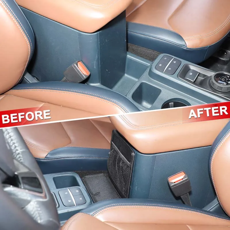 

1Pcs Oxford cloth black For Ford Maverick 2022-2026+ car center console armrest box front storage bag modification accessories