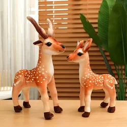 Super Soft 35cm Simulated Plush Standing Sika Deer Dolls Dolls Throw Pillow Animals Toys Cartoon Girls Boys Birthday Presents