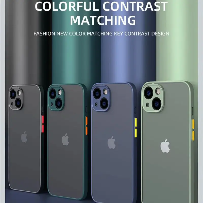Jingjia Armor Bumper Shockproof Case dla iPhone 15 11 12 13 Mini 14 Pro XR X Xs Max 7 8 Plus SE 2020 Silicone Hard Cover Capa — zdjęcie 2