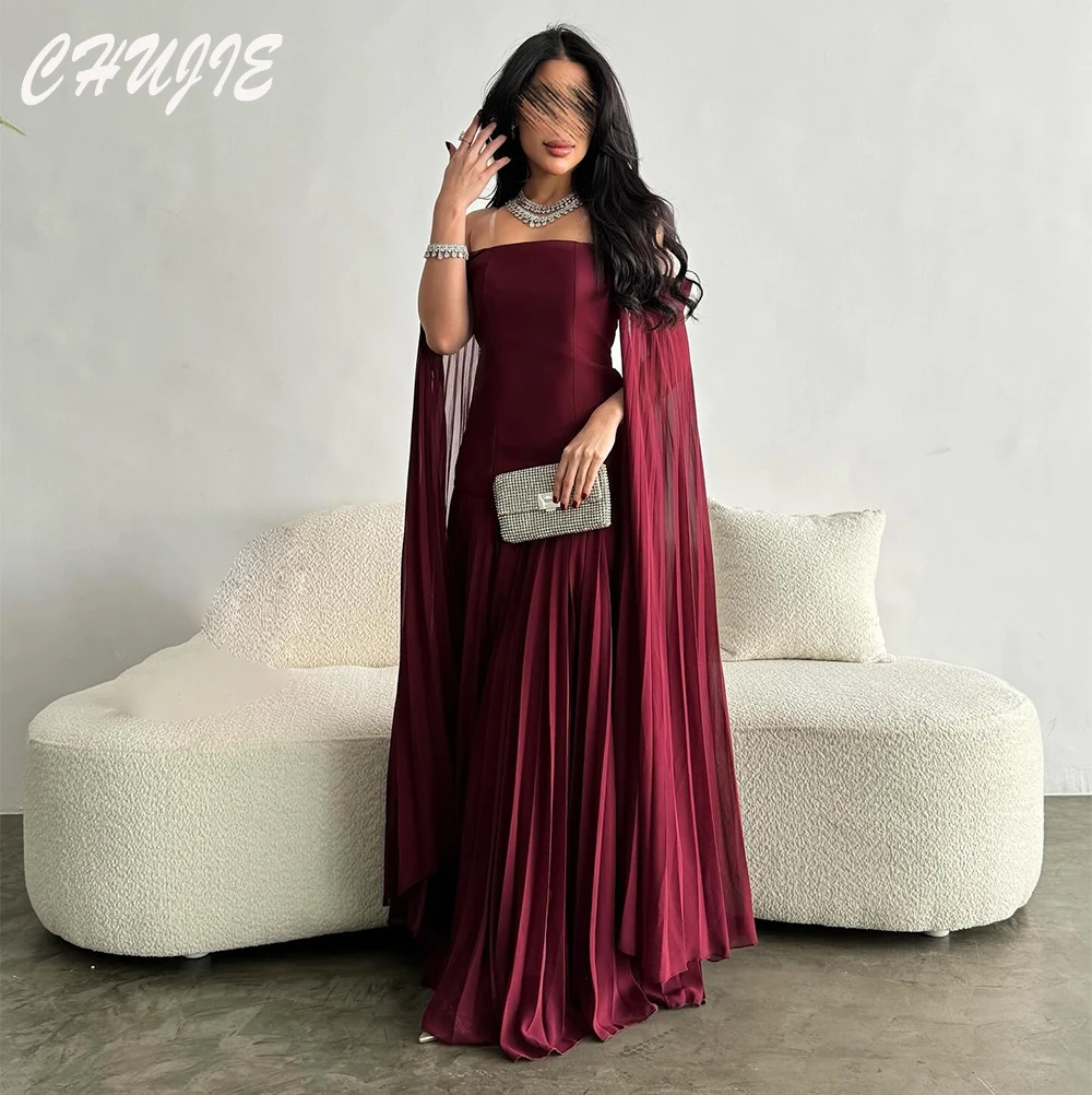 

Вечернее платье с драпировкой в стиле А-силуэта из Дубая, Саудовская Аравия, на заказ, для свадебных торжеств, длиной в пол, драпированное, коктейльное, выпускное платье для женщин