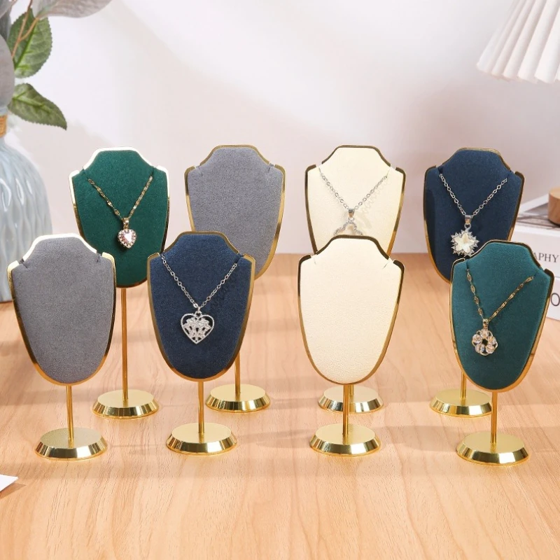 

1 Pcs Jewelry Display Props with Metal Base For Necklace Display Counter Necklace Display Stand For Women Home Decor