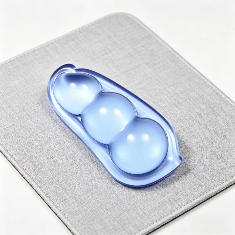1pc Silicone Holland Bean Mouse Pad Transparent Wrist Support Cool Hand Pillow Office and Home Games