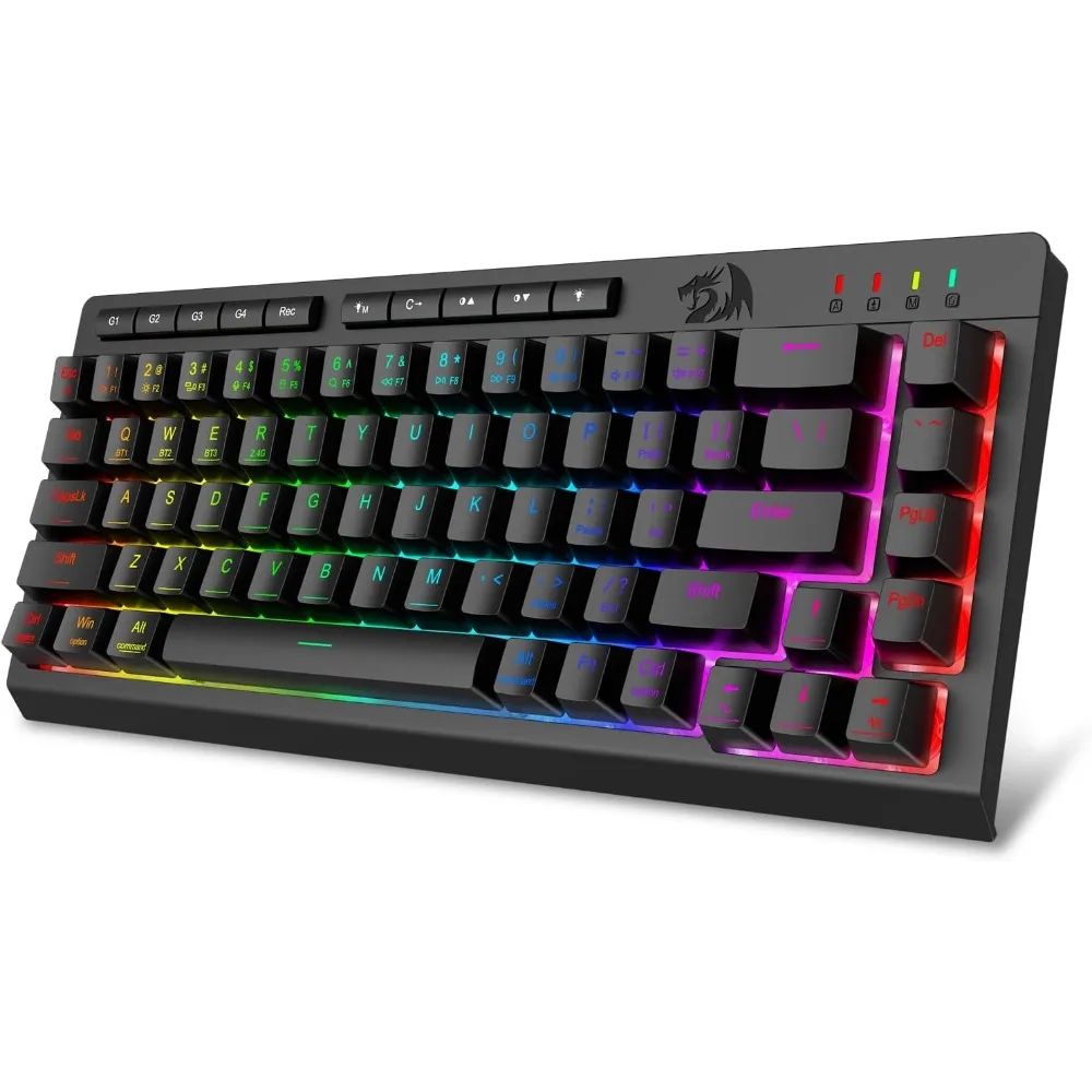 Wireless Gaming Keyboard with RGB Backlit, 60% Mini Size, and Rechargeable Battery