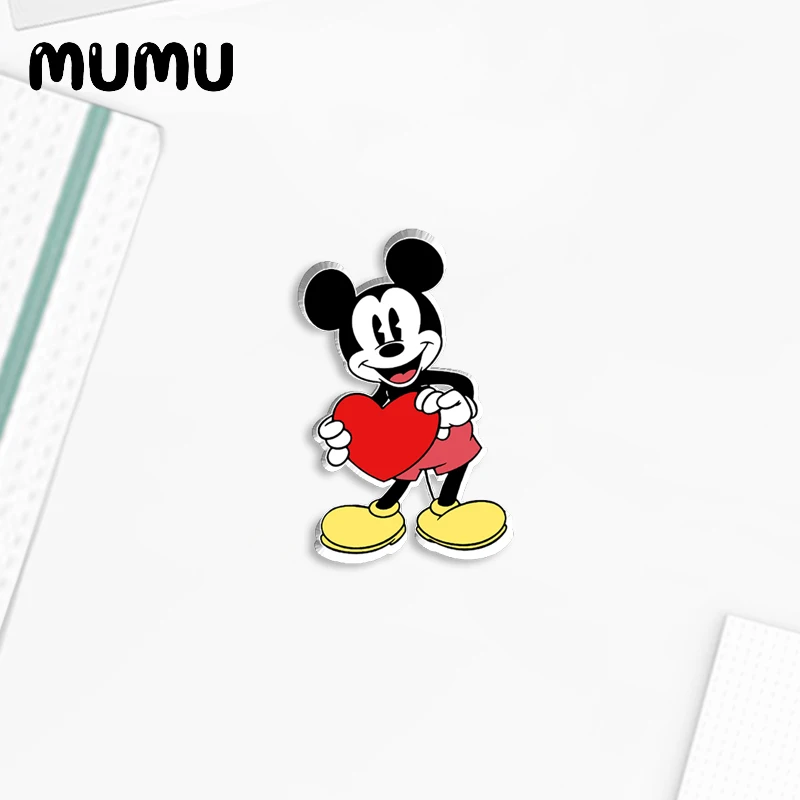 2024 New Classic Mickey Mouse Lapel Pin Funny Acrylic Brooches Handmade Epoxy Jewelry Shirt Bag Badge