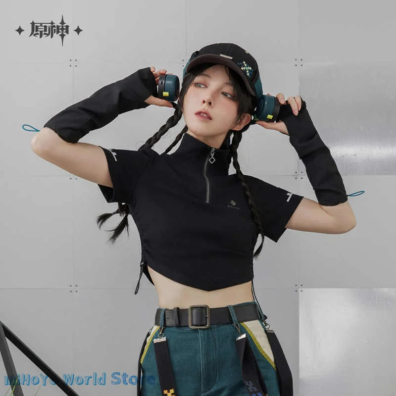 

Kinich Fan MiHoYo Original Merch Genshin Impact KinichTheme Impression Serie Leaveless Hanging Neck Small Fan Game Cosplay Gifts