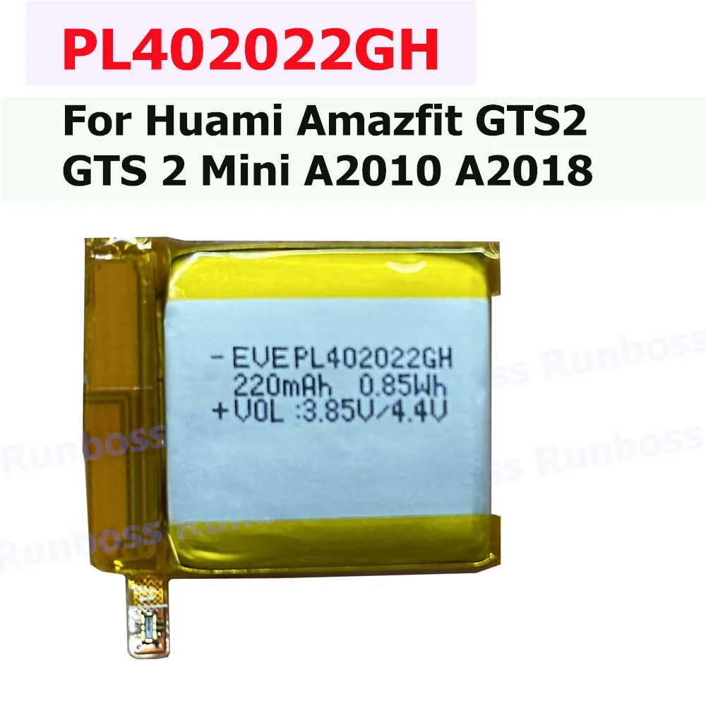 Original PL402022GH 220mAh Battery for Huami AMAZFIT GTS2 GTS 2 GT S2 Mini A2010 A2018 Smart Watch Phone