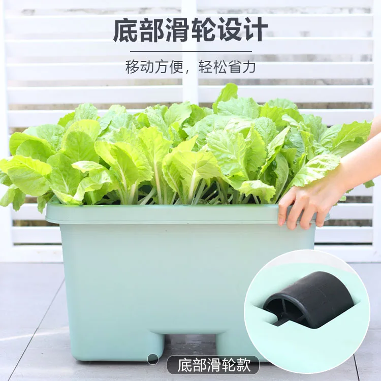 Balcony Vegetable Planting Pot Deepening Flower Pot Family Potted  Blueberry Extra Large  Special Box Rectangular  Groove