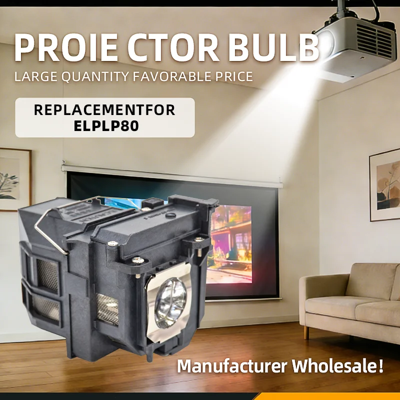 

Аксессуары для ламп проекторов ELPLP80 подходят для EPSON BrightLink Pro1430Wi/EB-1420Wi/EB-1430Wi/EB-580/EB-580S/EB-585W V13H010L80.