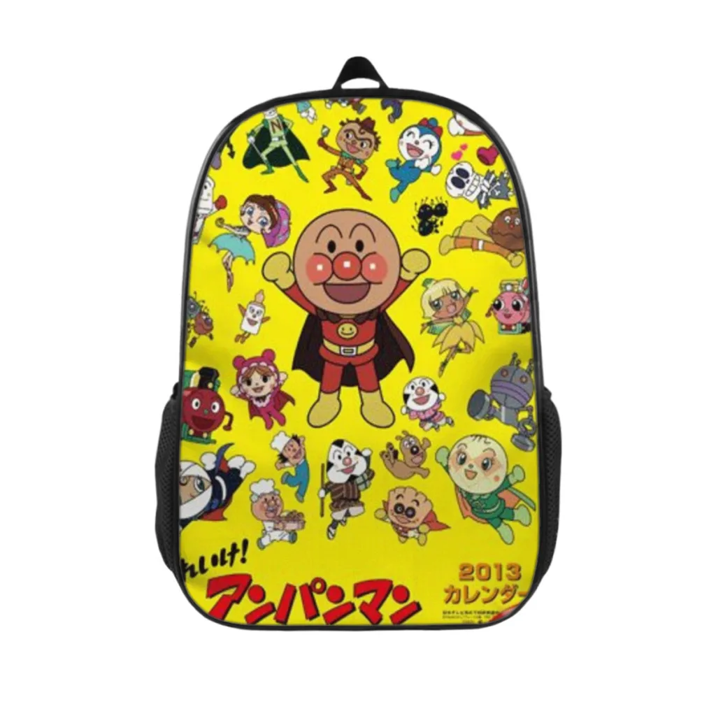 New Fashionable  Cute Anpanman Cartoon Backpack Bag Large Capacity Trendy Book Bag Multi-pockets Adjustable 17inch