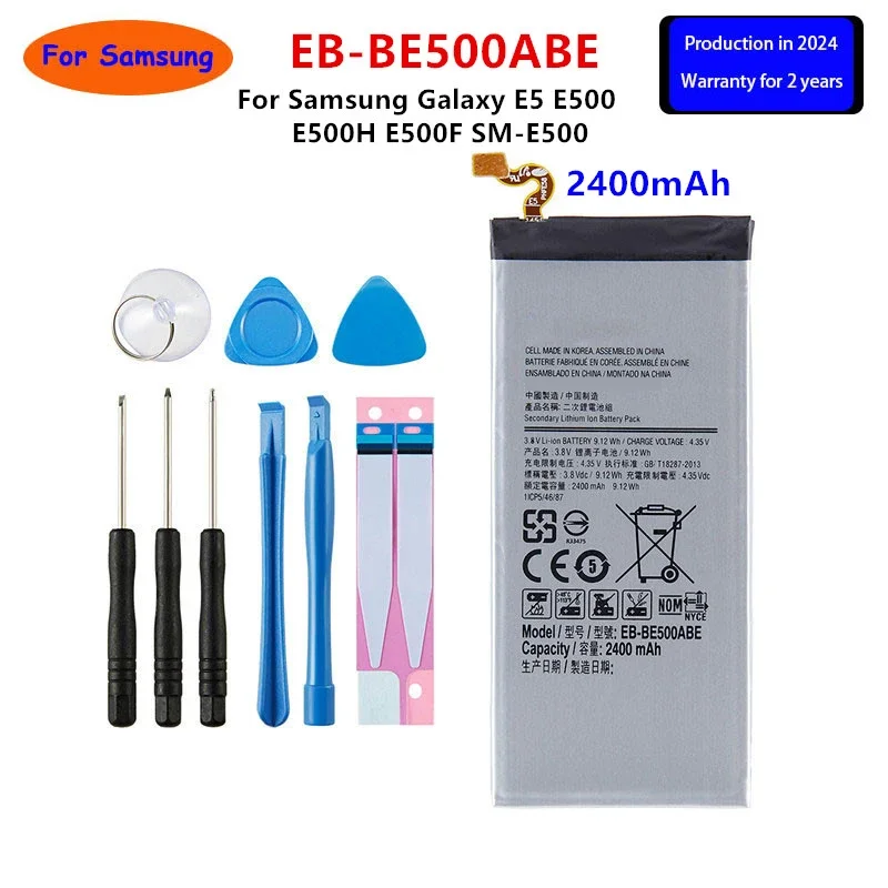 

Brand New EB-BE500ABE Replacement 2400mAh Battery For Samsung Galaxy E5 E500 E500H E500F SM-E500 Phone Batteries+Tools