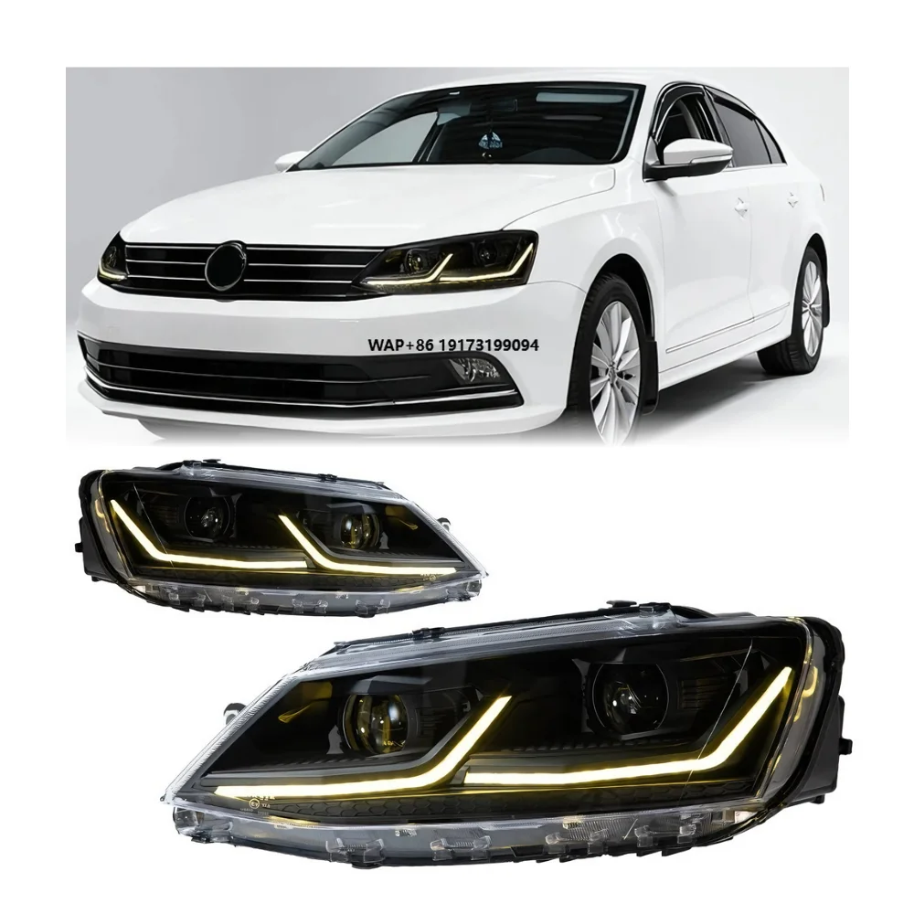 

Jetta MK6 Headlights 2011-2018 Dual Color DRL LED Upgrade Head Lamp Modified Signal Accessories
