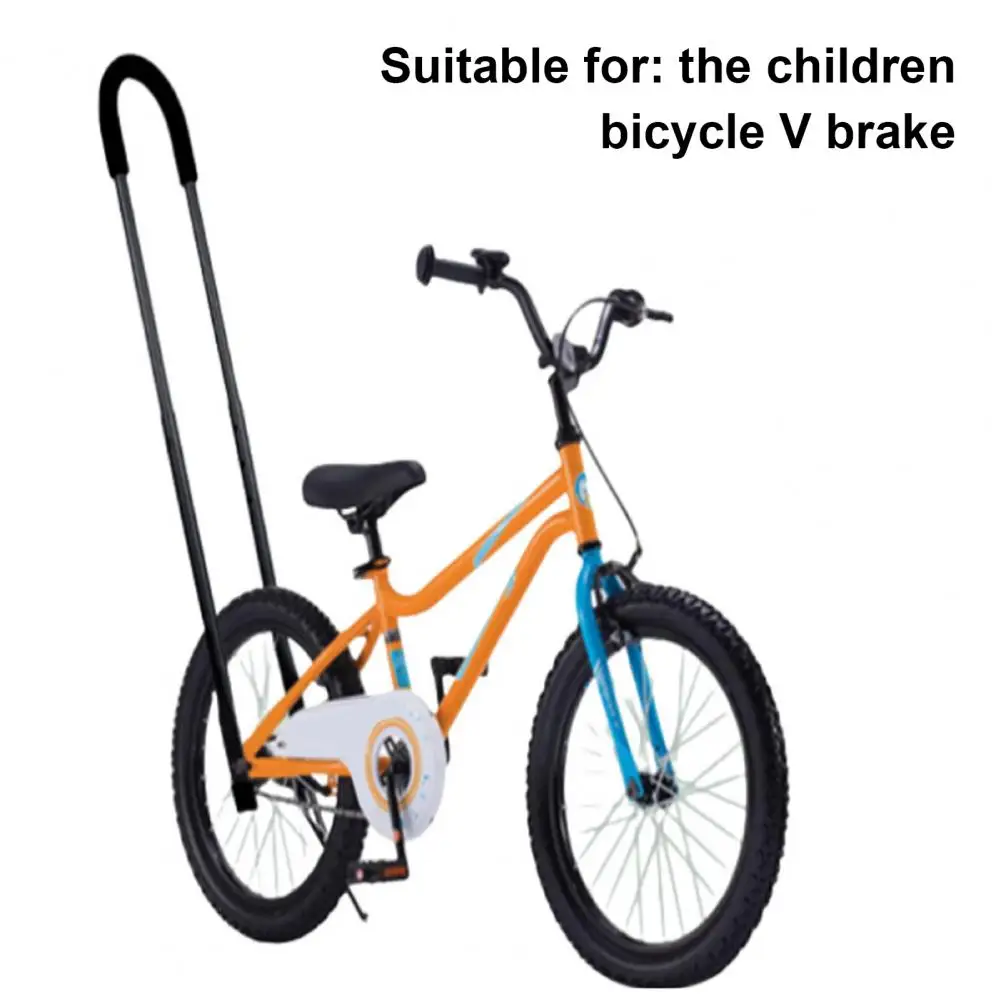 Kids Bike Safety Trainer Handle Non-slip Sponge Wrapped Heavy Duty Kids Cycling Learning Bike Balance Push Bar Bike Accessories