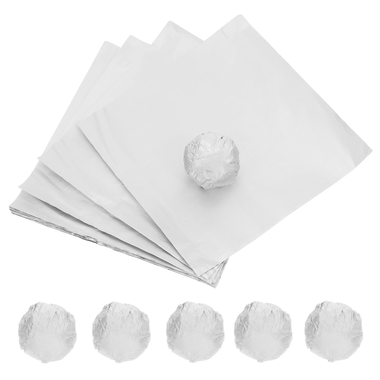 

100Pcs Candy Aluminum Foil Wrappers Chocolate Wrapping Paper Square Sheets DIY Homemade Packaging for Wedding Festivals