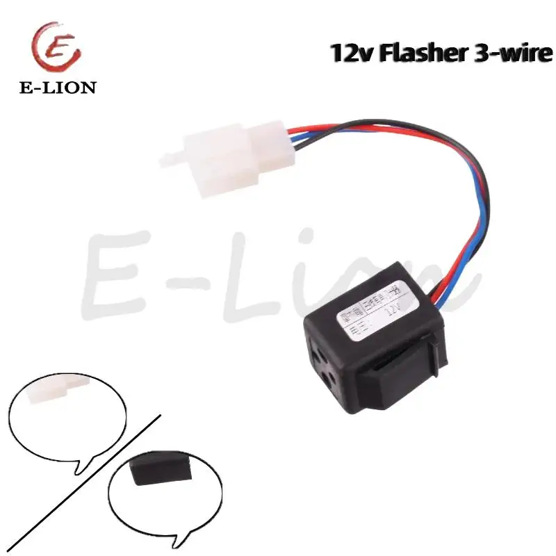 Electric bicycle 12V LED Blinking Relay Turn Signal Flasher Three-wire 12V Blinking Led Lights Relay With Beep E-bike parts