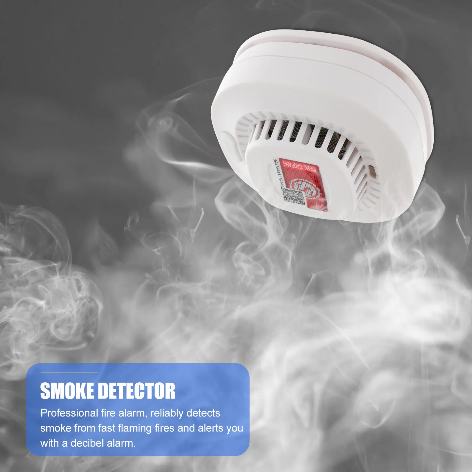 

Smoke Fast Sensing Time LED Alarm for Home Office Hotel Restaurant School Bank Library Fire Safety Protection