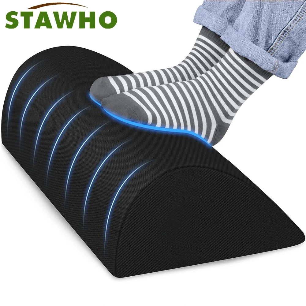 1 szt. Podnóżek pod biurkiem w pracy - ergonomiczna konstrukcja podnóżka na zmęczenie z pianką z pamięcią kształtu, antypoślizgowy koralik, nadający się do prania