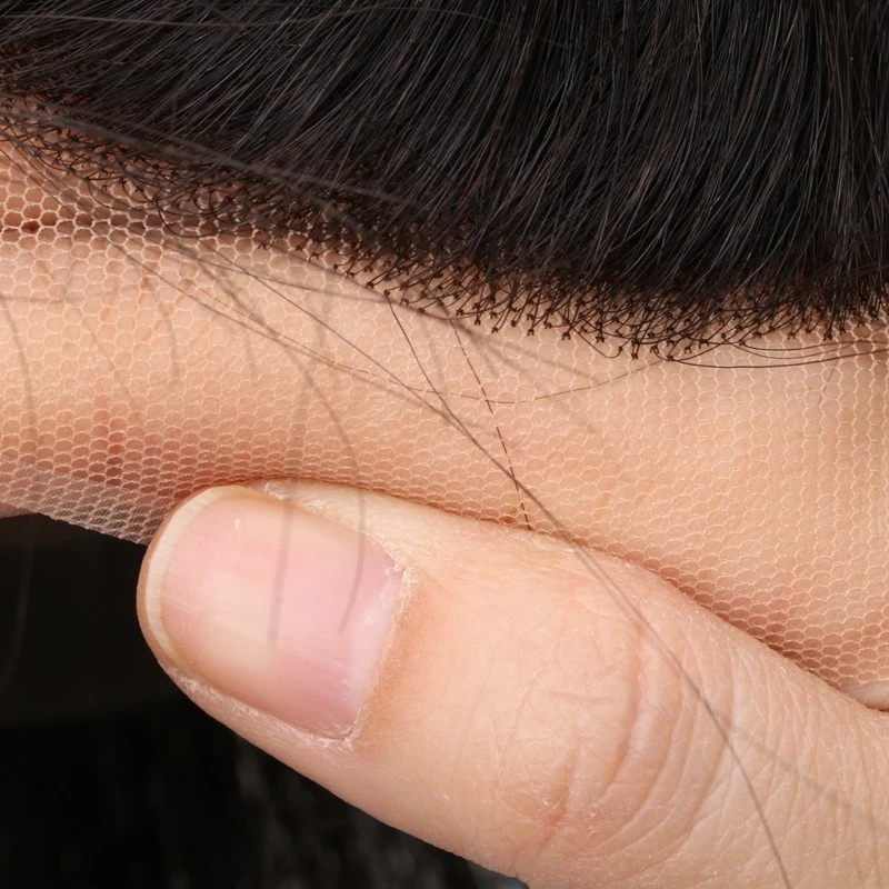 

Lace Frontal Silk Base Men's Toupee Unprocessed Virgin Human Hair Natural Real Hair System Breathable 5x7 5x8 6x9inch