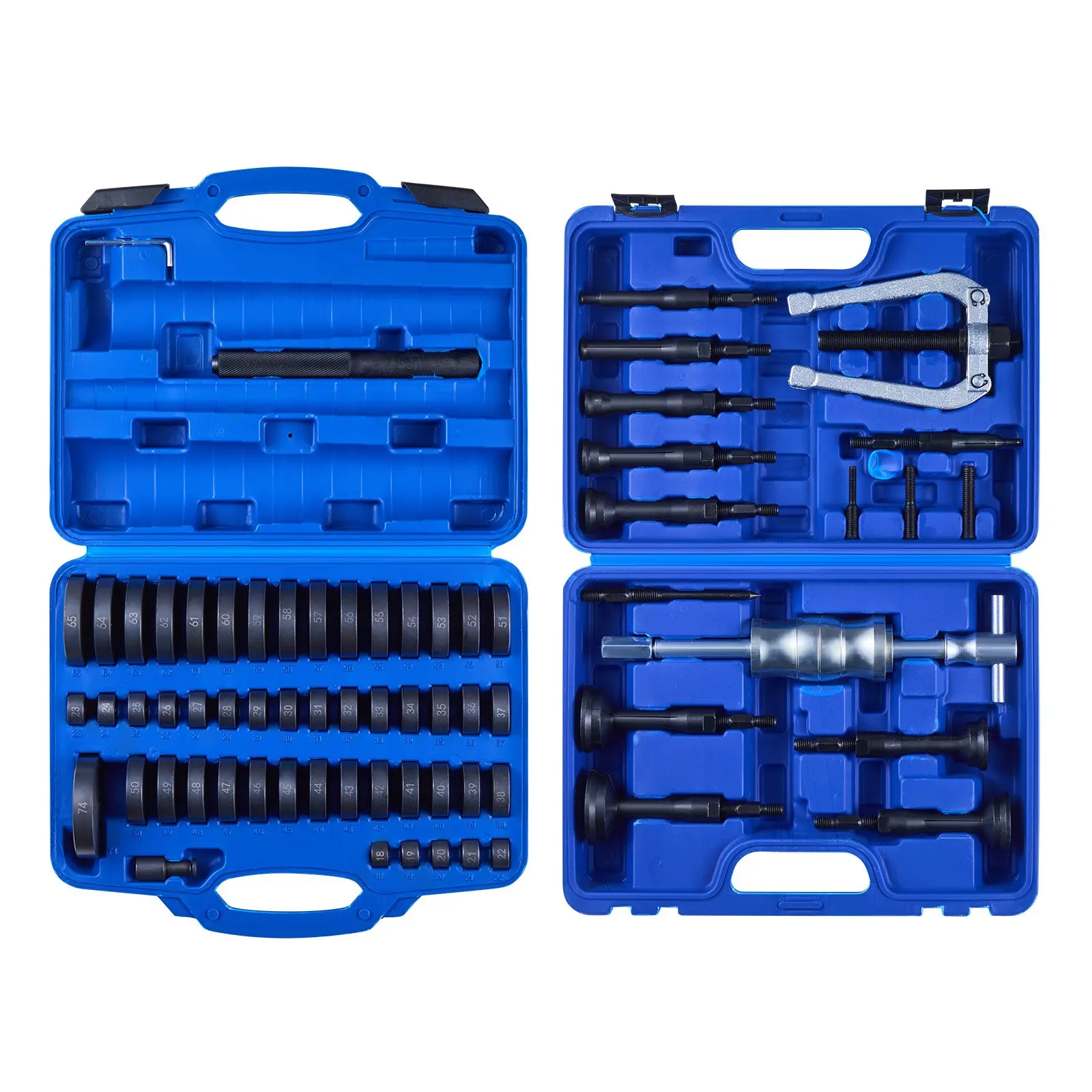 

Bearing Press Kit, 52+16 Pcs, 2 In 1 Bushing Driver Tool & Bearing Press Kit, Race And Seal Driver Set With 49 Bushings, 10