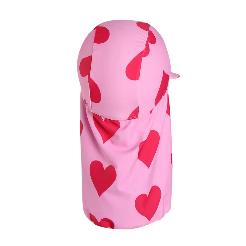 Cappello da nuoto per protezione solare per bambini Cappello da sole UV a tesa larga con copertura per il collo Antivento e sabbia per il nuoto in spiaggia UPF 50+ Gioco all'aperto