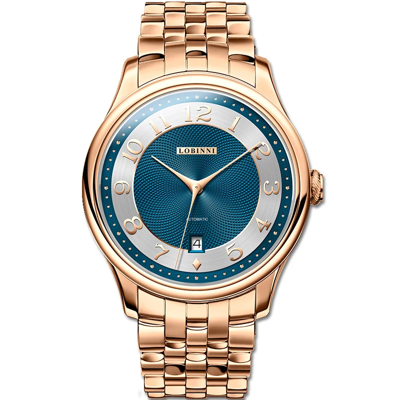 LOBINNI 316L Stainless Steel Men Business Dress Watch MIYOTA 8215 Movement Automatic Mechanical Watches Sapphire Mirror Watches