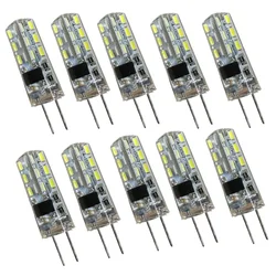 10Pcs G4 SMD3014 Led Bulb 24led 2W AC DC 12V 220V Saving Mini Silicone Lamp 360 Beam Angle Replace Halogen Light Chandelier