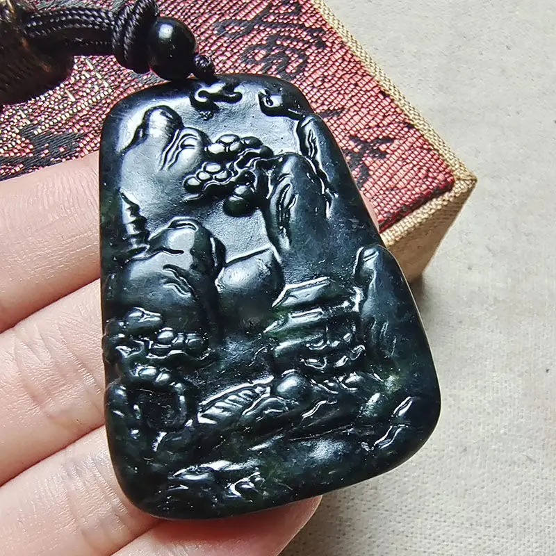 

Каменный Ландшафтный кулон Yaowang, живописный бренд, ожерелье, кулон Yushi