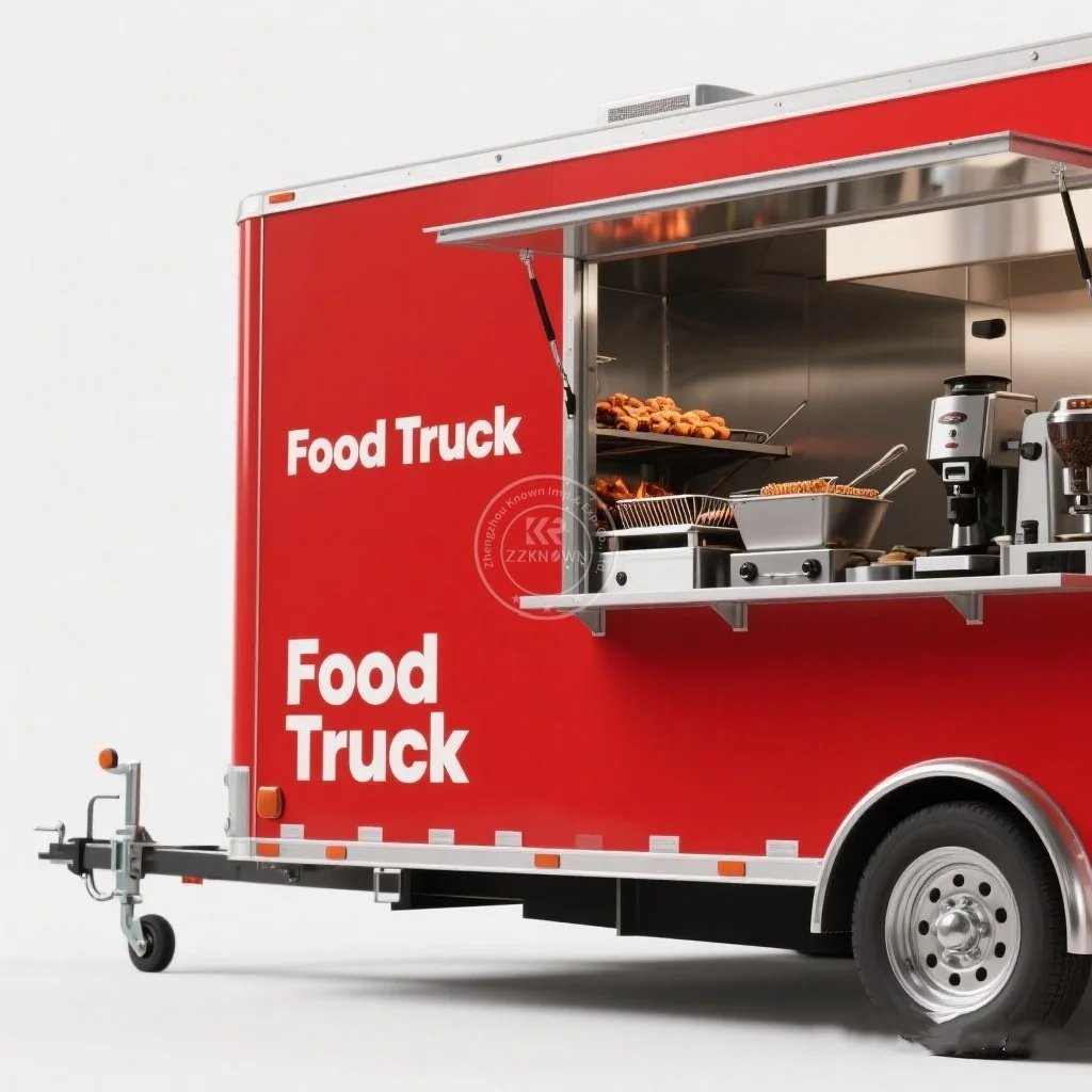 

Food Trailer Mobile Ice Cream Popcorn Cart Catering Truck Custom Street Concession Fast Food Truck With Full Kitchen