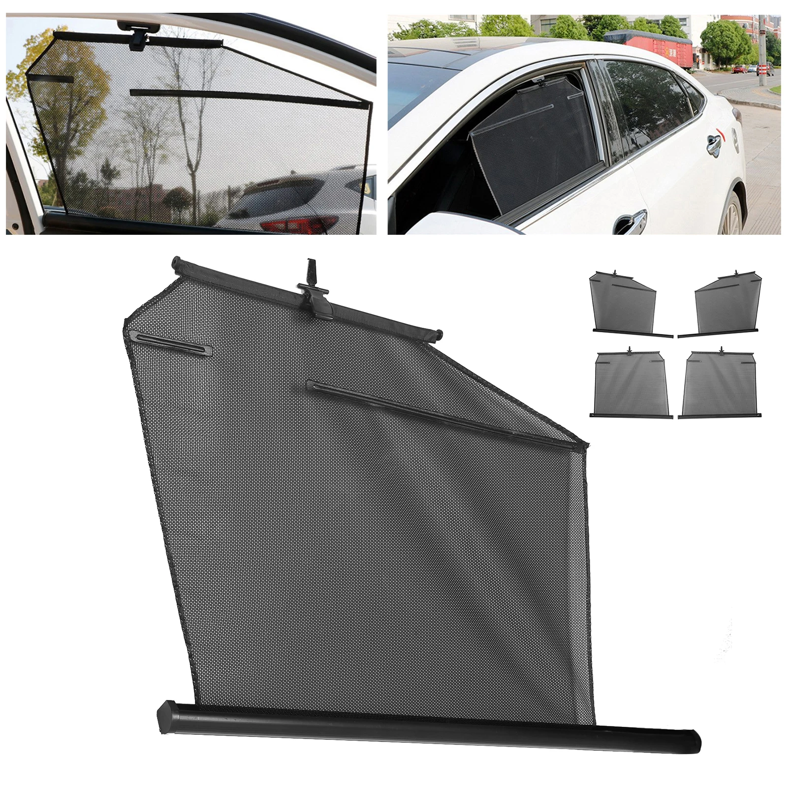 

Универсальная солнцезащитная штора Автомобильная солнцезащитная шторка УФ-защита Автомобильный солнцезащитный козырек Автоматический подъемный телескопический шторы УФ для автомобиля Грузовик SUV