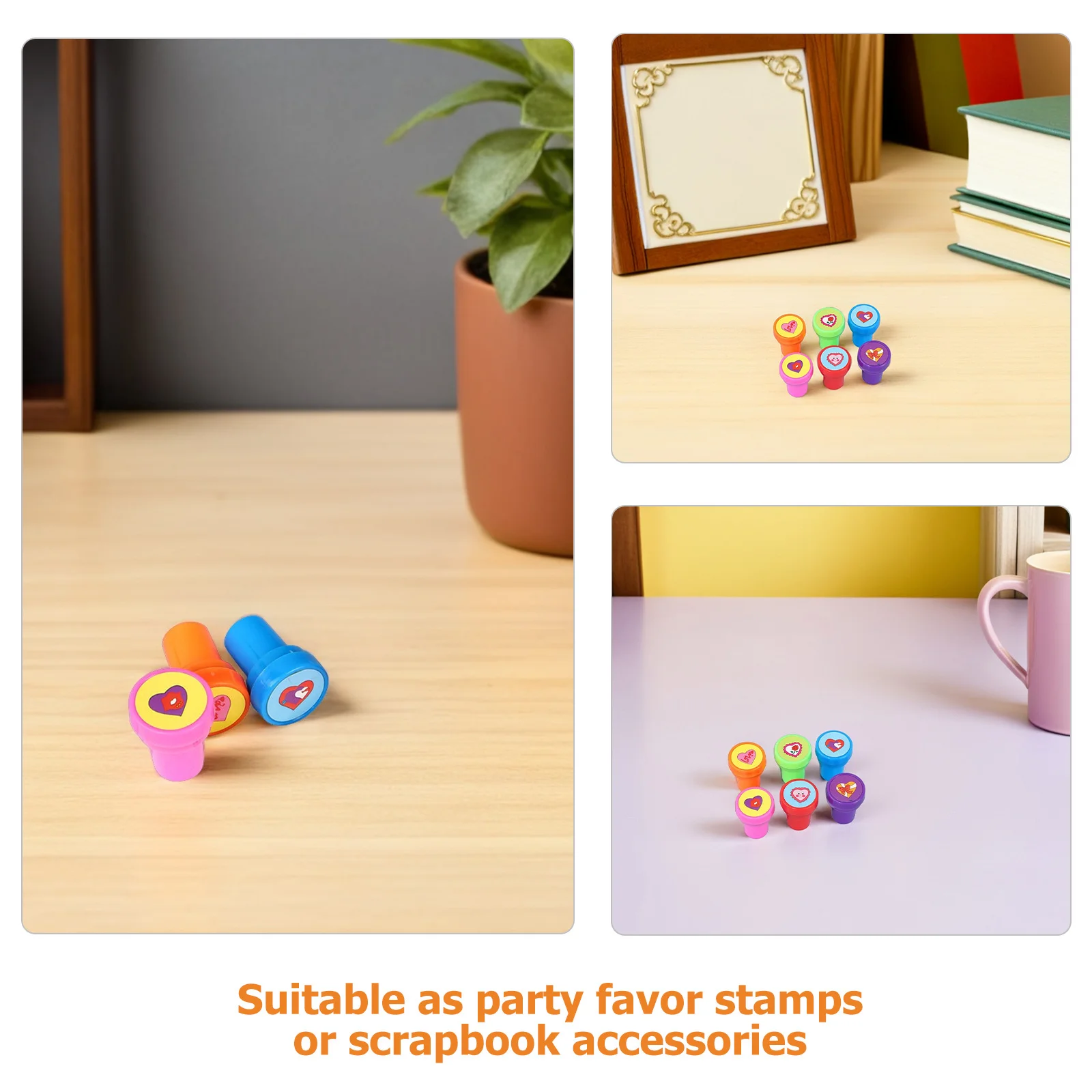 Set di timbri a inchiostro a forma di cuore da 60 pezzi, timbri per insegnanti di cartoni animati vibranti per adesivi ricompensa, attività in classe, scrapbooking