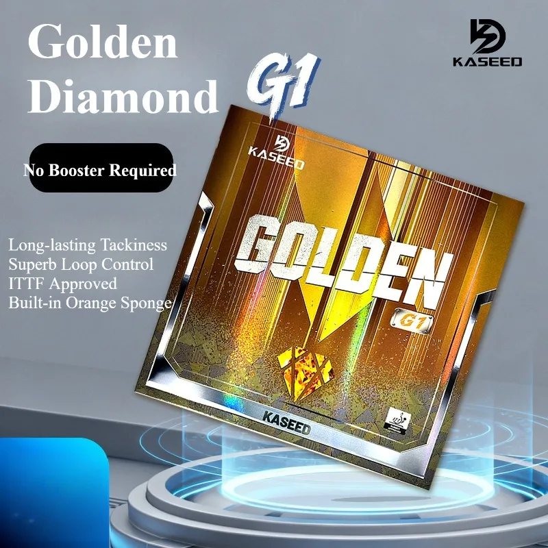 KASEED GOLDEN Diamond G1 Table Tennis Rubber No Booster Required Pips-in Sticky Ping Pong Rubber with Sponge ITTF Approved image 2