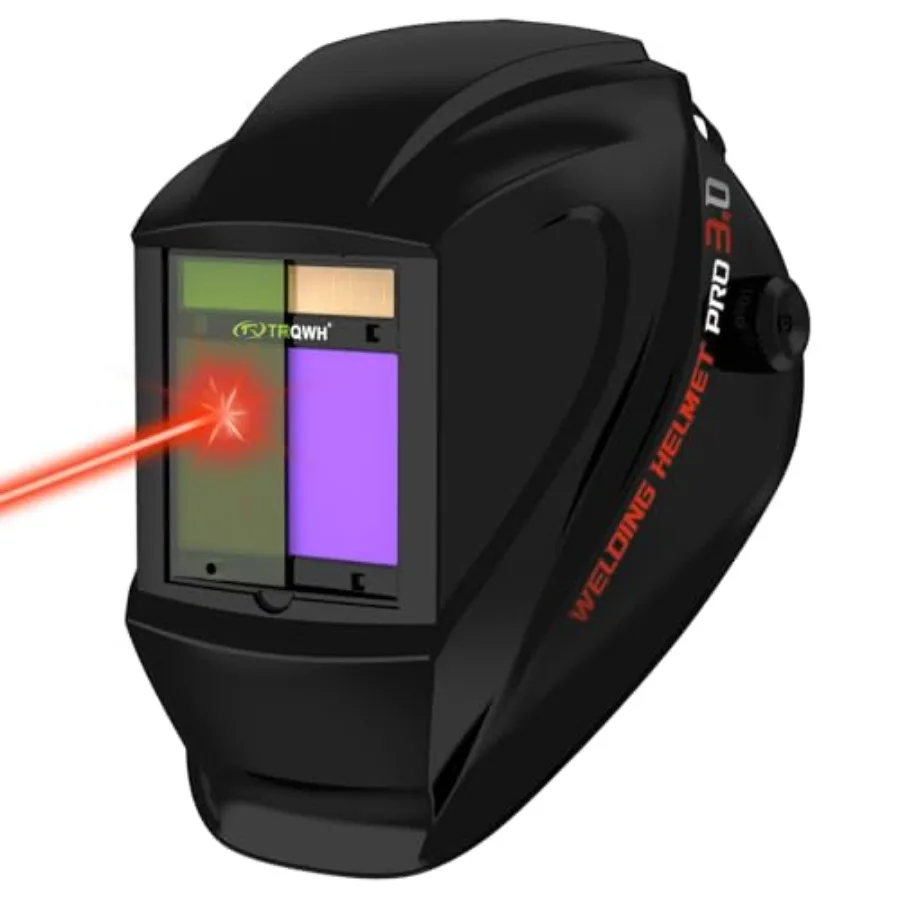 

Laser Auto Darkening Welding Helmet OD10+ 190nm-450nmand900nm-1100nm Large Viewing Laser Safety Helmet Protective Mask Eye Prot