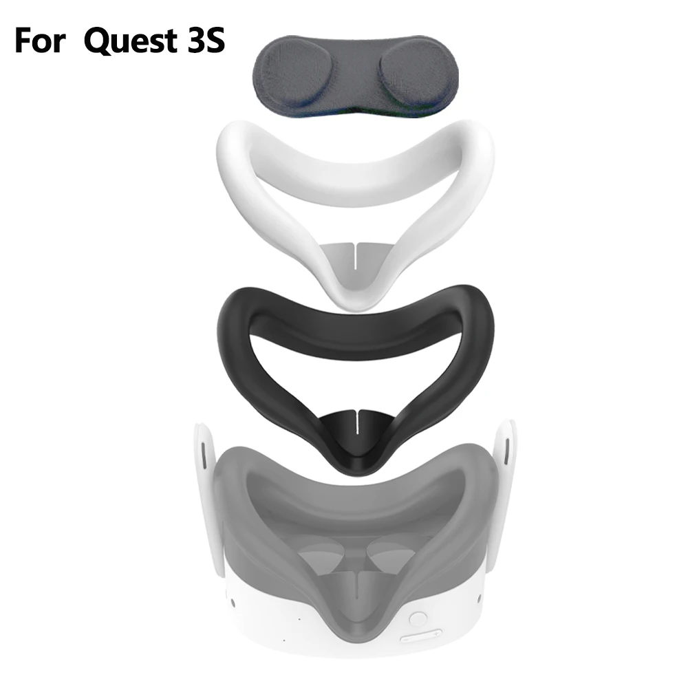 2PCS Comfortable and Convenient Replacement Silicone Face Cover for Meta Quest 3S VR Headset Accessories