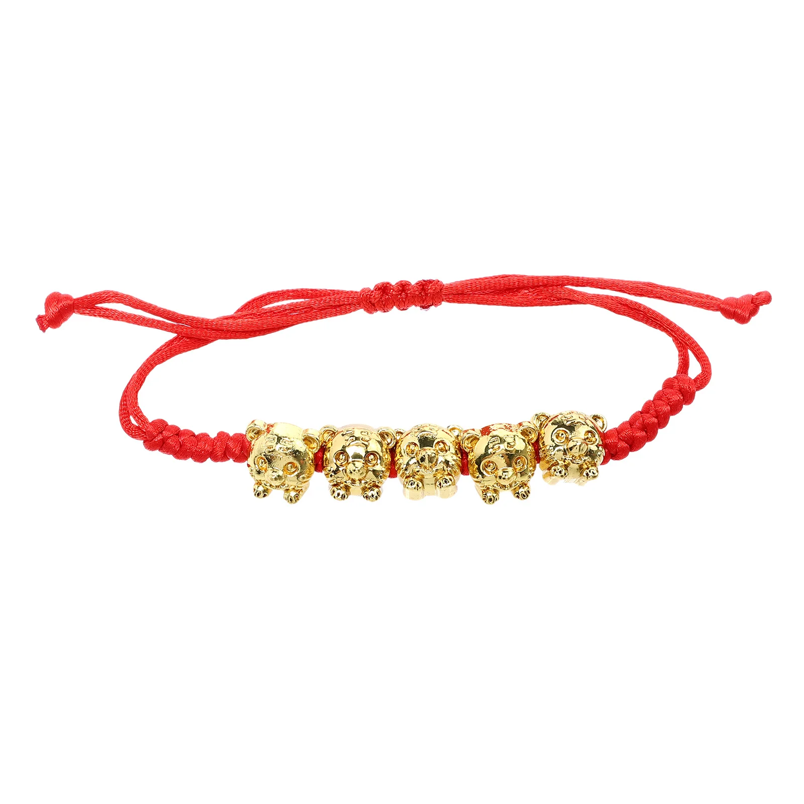 النمر العام حبل أحمر سوار قابل للتعديل سلسلة حمراء عقدة تميمة حماية ضد الحظ السيئ سلسلة المعصم الثروة
