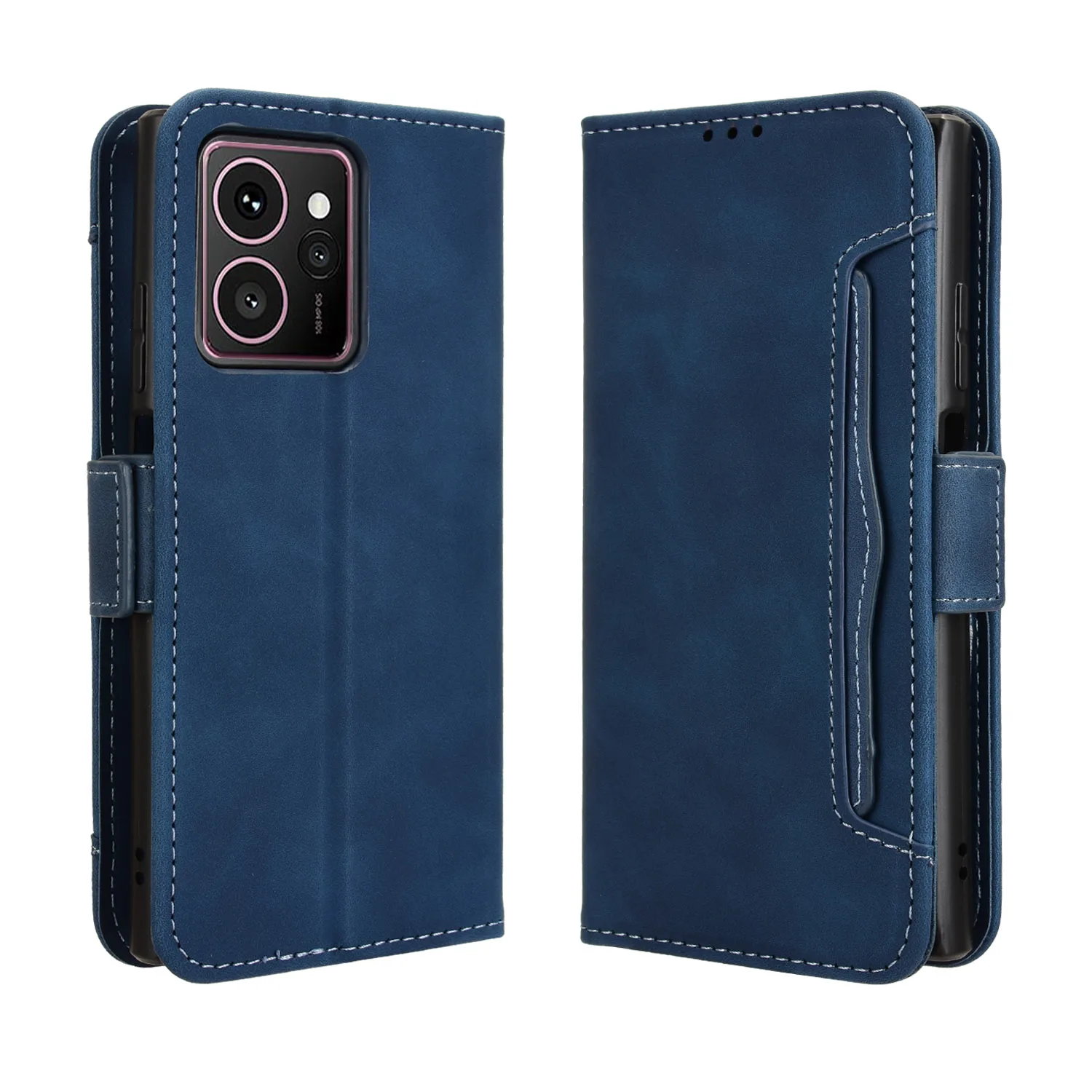 Flip leather Magnetic attraction wallet protective cover For HMD Skyline 6.55 inch Many card slot Fall prevention Phone Case