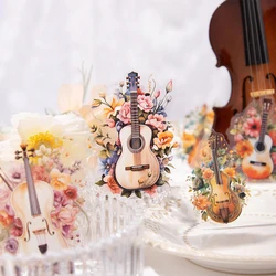 6 styles 20 pcs Flowering Music chapter Series Decorative sticker Diary Album Scrapbooking material Junk Journal Supplies