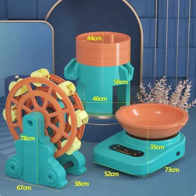 Playground Sand Pool Toys Ceramic Sand Wood Toys Large Double Layer Three Layers Large Hourglass Big Windmill Naughty Fort