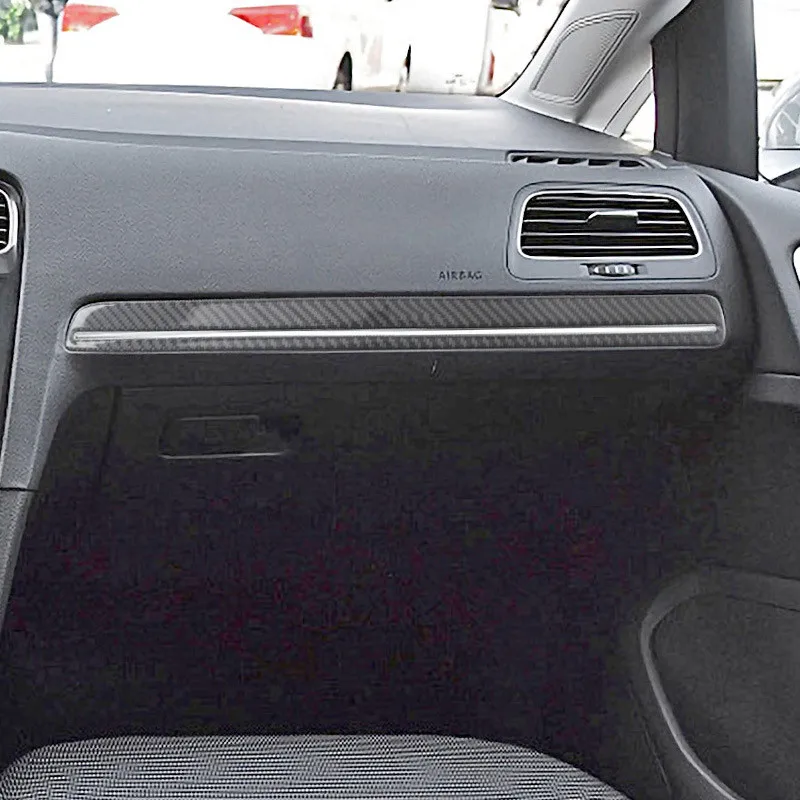 Car Co-Pilot Dashboard Glove Box Air Outlet Modification Cover Trim Strips Stickers For Volkswagen Golf 7 Interior Accessories