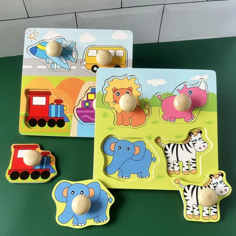 TEMIKIDS 아기 몬테소리 퍼즐 어린이를위한 나무 장난감 1 2 3 년 교육 학습 어린이 게임 어린이 생일 선물
