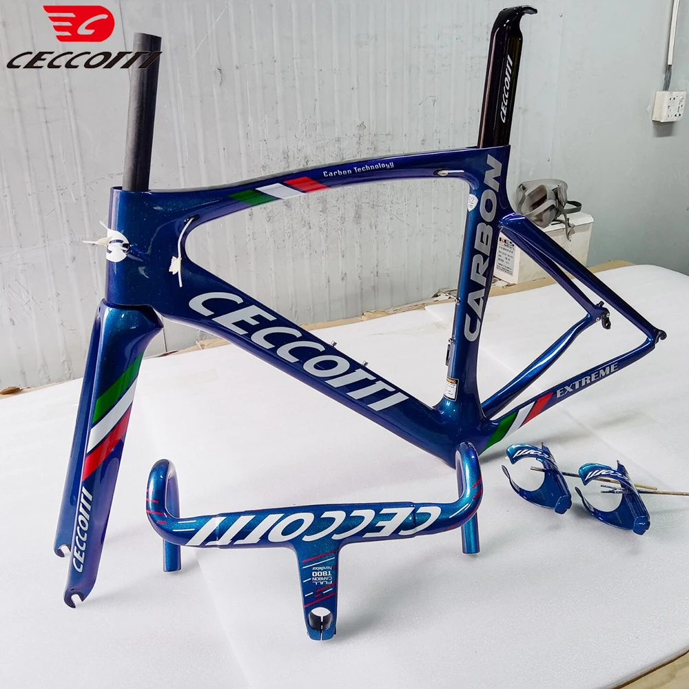 

Ceccotti цвета хамелеона, дорожная рама, V-тормозная рама для велосипеда, внутренний трос, подходит для колес 700C, шины 28 мм, карбоновая рама T1000