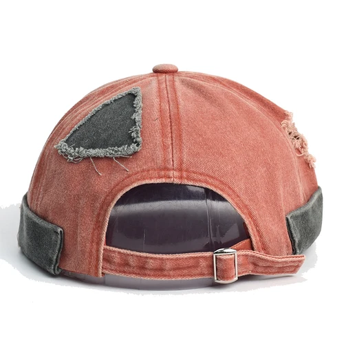 Bocca 워싱 컬러 도커 캡, 바이저 없는 브림리스 캡, 스플라이싱 조정 가능한 비니 스컬캡, 남성 여성 빈티지 힙합 모자 