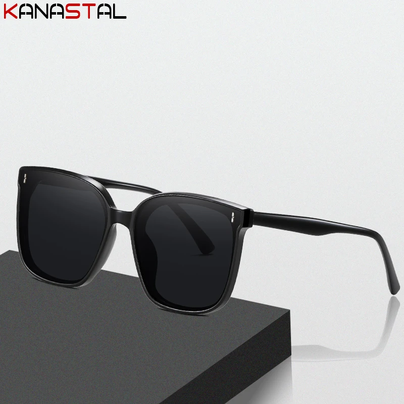 

UV400 Women Polarized Sunglasses Retro Men Night Vision Sun Glasses TR90 Square Eyeglasses Frame Sunscreen Travel Shade Eyewear